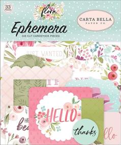 img 4 attached to Carta Bella Paper Co. Flora No.3 Ephemera: Vibrant Teal, Pink, Purple, Green & Blue Floral Accents