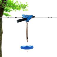 🪂 x xben 120ft zip line kit: fun backyard outdoor play equipment for kids and adults - includes swing seat, spring brake, steel trolley, and safety belt логотип