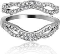💍 uloveido 925 sterling silver wedding engagement ring enhancer for women and girls – white gold plated, anniversary enhancer ring y481 logo