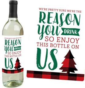 img 3 attached to 🍷 Big Dot of Happiness Plaid Teacher Appreciation Wine Bottle Label Stickers - Perfect Holiday and Christmas Gifts Décor for Men and Women - Set of 4