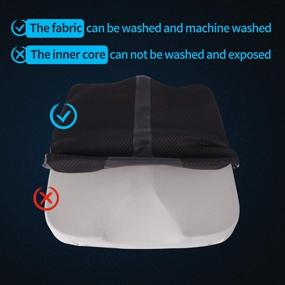 img 1 attached to 🪑 LARROUS Car Memory Foam Heightening Seat Cushion: Ultimate Comfort for Tailbone and Lower Back Pain Relief in Office Chair, Wheelchair, and More (Black)