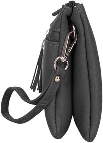 img 1 attached to Womens Lightweight Compartment Wristlet Crossbody
