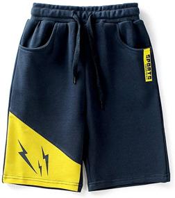 img 4 attached to 🩳 Boys' Clothing: Rolanko Shorts - Comfortable Playwear with Drawstring Design