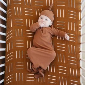 img 1 attached to 🛏️ Mudcloth Muslin Crib Sheet in Mebie Baby Mustard