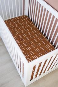 img 3 attached to 🛏️ Mudcloth Muslin Crib Sheet in Mebie Baby Mustard