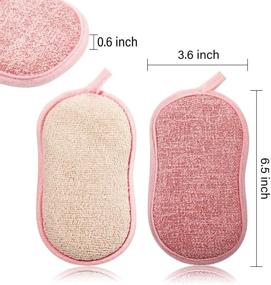 img 3 attached to 🧽 Pack of 10 Non-Scratch Microfiber Sponge Kitchen Scrubber Pads - Reusable Scouring Pads for Dish Cleaning, Pots, and Kitchen Dishes