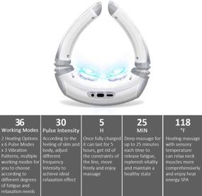 img 3 attached to 🔌 Portable Electric Neck Massager with Heating, Vibration, and Impulse Function - Deep Tissue Massage for Home, Car, Office, and Travel