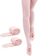 🩰 high-quality girls' ultra soft pro dance tights: perfect for ballet and daily wear (toddler/little kid/big kid) logo