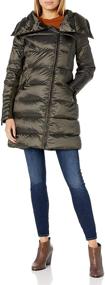 img 2 attached to Stay Warm and Stylish with BCBGMAXAZRIA Women's Hooded Puffer Coat Featuring Storm Cuffs