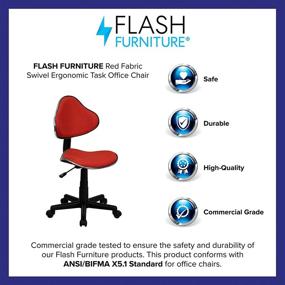 img 1 attached to Flash Furniture Fabric Ergonomic Swivel