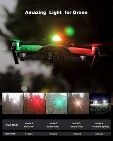 img 1 attached to LUCORB T-T3 Drone Strobe FAA Anti-Collision Lights - Drone LED Night Light with 3 Colors, Heading Indication and Battery Indicators - Compatible with DJI Mavic Mini, Mavic Air 2, Mavic Pro, Phantom