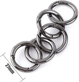 img 1 attached to 🔒 Premium Quality Onwon 20 Pieces Zinc Alloy Round Carabiners - Durable Spring Snap Hook Keychains for Secure Locking