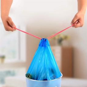 img 2 attached to 🗑️ Fiazony 5 Gallon Drawstring Trash Bags - 220 Count Blue Garbage Bags