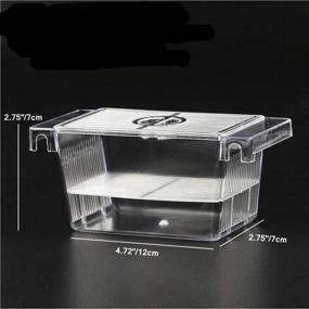 img 1 attached to 🐠 Breeder Box for Aquarium Fish Tank - Hatchery and Divider Tank for Breeding, Baby Fish Separator, Acrylic Container for Fry, Shrimp, Guppy, Clownfish, and Aggressive Fish