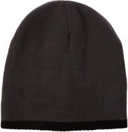 🧣 beechfield men's knitted beanie ski hat: warm pull-on style with stylish contrast trim logo