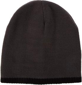 img 1 attached to 🧣 Beechfield Men's Knitted Beanie Ski Hat: Warm Pull-on Style with Stylish Contrast Trim