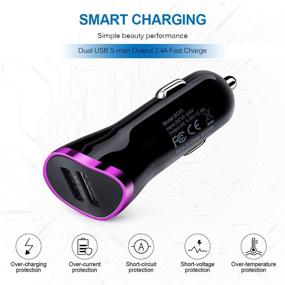 img 2 attached to 🔌 Premium Type C Car Charger for Samsung Galaxy A12 A21 A10E A20 A32 A42 A50 A51 A71 S21 S20, LG Stylo 6 5 4 V60 K51 Velvet, Moto G9 G8 G7 Play G Power G Stylus | Car Charger Adapter with 6ft Fast Charge USB C Cable