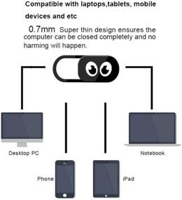 img 2 attached to 👁️ Заглушка для веб-камеры для глаз - Тонкая 0.7 мм | Ноутбук, ПК, MacBook Pro, iMac, Mac Mini, компьютер, смартфон | Защита конфиденциальности | Прочный клей (3 шт)