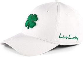 img 1 attached to 🍀 Black Clover Premium Clover 16 Flex Cap, White/Green, S/M: Stylish & Versatile Hat for All Occasions