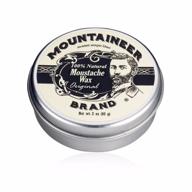 🧔 mountaineer brand all-natural moustache wax (2oz) with beeswax and plant-based oils - no petroleum chemicals, original cedar fir scent logo