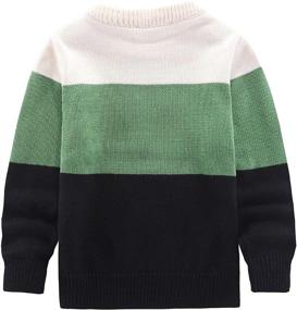 img 3 attached to 🌈 Colorful Rainbow Pullover Sweater for Boys - Motteecity Clothing