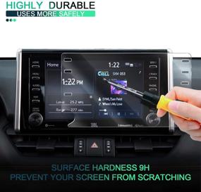 img 2 attached to 📱 9H Hardness Anti-Aging Screen Protector Cover for Toyota RAV4 2019 2020 2021, 8-Inch Radio Screen Protector - Compatible with RAV4