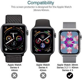 img 3 attached to 📱 LK [6 штук] Защитная пленка для Apple Watch 40 мм SE/Series 4/5/6 и Apple Watch 38 мм Series 3/2/1- Пленка без пузырей и устойчивая к царапинам, гибкая прозрачная пленка TPU iWatch 38 мм/40 мм (UF-001) - Предельная защита для Apple Watch - Купить сейчас!