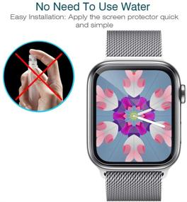 img 2 attached to 📱 LK [6 Pack] Screen Protector for Apple Watch 40mm SE/Series 4/5/6 and Apple Watch 38mm Series 3/2/1- Bubble-Free Scratch-resistant iWatch 38mm/40mm Flexible TPU Clear Film (UF-001) - Ultimate Protection for Apple Watches - Buy Now!