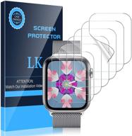 📱 lk [6 pack] screen protector for apple watch 40mm se/series 4/5/6 and apple watch 38mm series 3/2/1- bubble-free scratch-resistant iwatch 38mm/40mm flexible tpu clear film (uf-001) - ultimate protection for apple watches - buy now! logo