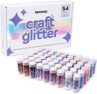 ➰ hemway 54 glitter tube craft box (0.34oz/9.6g) - all-purpose ultrafine glitter for arts, crafts, scrapbooking, slime, resin, cosmetics, nail art, halloween logo