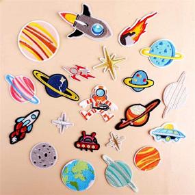 img 3 attached to YLY Embroidered Decoration Backpacks Space 21Pcs