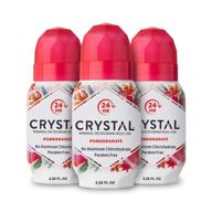 long-lasting 24-hour odor protection – crystal mineral pomegranate roll-on deodorant, 3-pack logo