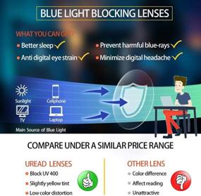 img 1 attached to 💻 Uread Bifocal Computer Reading Glasses: Anti-Blue Light Spring Hinge for Women and Men