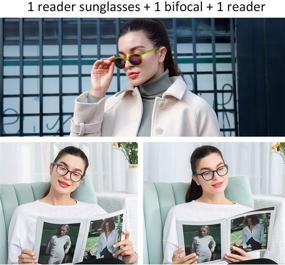 img 3 attached to 💻 Uread Bifocal Computer Reading Glasses: Anti-Blue Light Spring Hinge for Women and Men