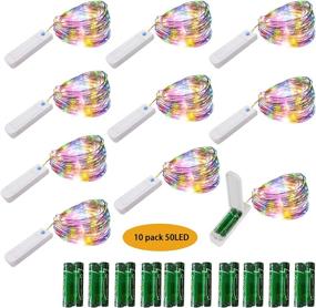 img 4 attached to Starry Love 7 Modes Fairy Lights Timer - 10 Pack 50 LED Light Twinkle Lights for DIY Wedding Party Christmas Halloween Decoration (Multicolor) - Battery Operated