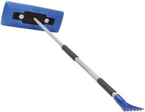 img 3 attached to Snow Joe SJBLZD-LED 4-In-1 Telescoping Snow Broom + Ice Scraper - 18-Inch Foam Head with Headlights (Blue)