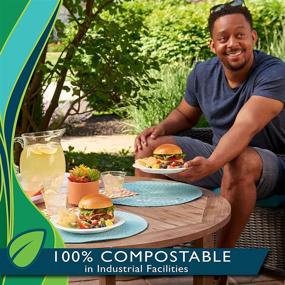 img 1 attached to 🌱 Hefty ECOSAVE Compostable Paper Plates, 10-1/8 Inch, 45 Count - An eco-friendly dining solution