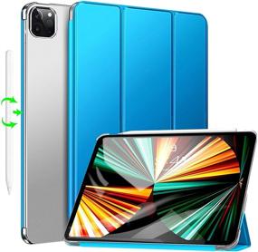 img 4 attached to 🔵 ZtotopCases iPad Pro 11 Case 2021 - Sleek Transparent Shell with Wake/Sleep - Blue