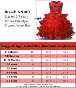 img 2 attached to NNJXD Dress Ruffles Wedding Dresses Girls' Clothing