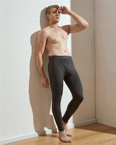 img 1 attached to 👖 LAPASA Men's Thermal Underwear Bottoms, Fleece-Lined Long Johns – Light/Mid/Heavy Weight Pants Pack – Thermoflux M10/M56/M25