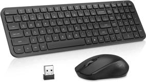 img 4 attached to TopMate Wireless Compact Keyboard and Mouse Combo - 2.4G Silent Ultra 🔥 Slim USB Set with Cover, Calculator Button, and Batteries - Compatible with PC/Laptop/Windows/Mac