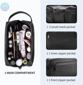 img 2 attached to 🧳 Vorspack Men's PU Leather Toiletry Bag - Black | Water-Resistant Travel Dopp Kit with Large Capacity