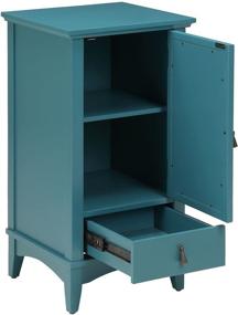 img 2 attached to 🏬 ACME Furniture Ceara Floor Cabinet: Stylish Teal Accent for Versatile Storage, One Size