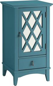 img 4 attached to 🏬 ACME Furniture Ceara Floor Cabinet: Stylish Teal Accent for Versatile Storage, One Size