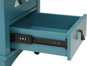 img 1 attached to 🏬 ACME Furniture Ceara Floor Cabinet: Stylish Teal Accent for Versatile Storage, One Size