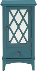 img 3 attached to 🏬 ACME Furniture Ceara Floor Cabinet: Stylish Teal Accent for Versatile Storage, One Size