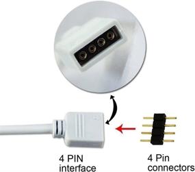 img 1 attached to RGBZONE 2 Pack 4 Pin 1 to 2 Female LED RGB Splitter Connector Cable with 6 Free Male 4 Pin Plugs - Ideal for One to Two 5050 3528 RGB LED Light Strip - 30cm/12inch Length