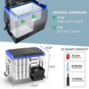 img 1 attached to Setpower TC35: Portable Freezer Fridge with Wheels -4℉ to 68℉ for Truck, Van, RV Road Trip & Outdoor Activities