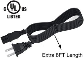 img 1 attached to ⚡ 8ft UL Listed Power Cord Replacement for Brother SE600 PE800 PE770 HC1850 SE625 SE400 CS7000i Sewing Machine, Sony PS1 PS2, Vizio D40f-G9 D24f-G1 D32F-G M558-G1 M658-G1 TV Power Cord