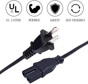 img 2 attached to ⚡ 8ft UL Listed Power Cord Replacement for Brother SE600 PE800 PE770 HC1850 SE625 SE400 CS7000i Sewing Machine, Sony PS1 PS2, Vizio D40f-G9 D24f-G1 D32F-G M558-G1 M658-G1 TV Power Cord